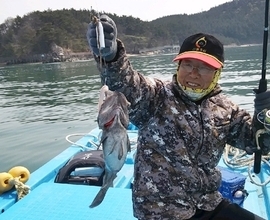 청산민박 앞바다에서의 낚시! 